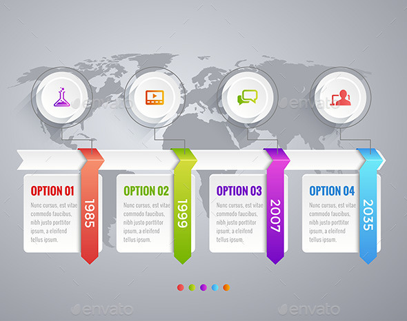 Timeline Infographic with diagrams, data options - Infographics