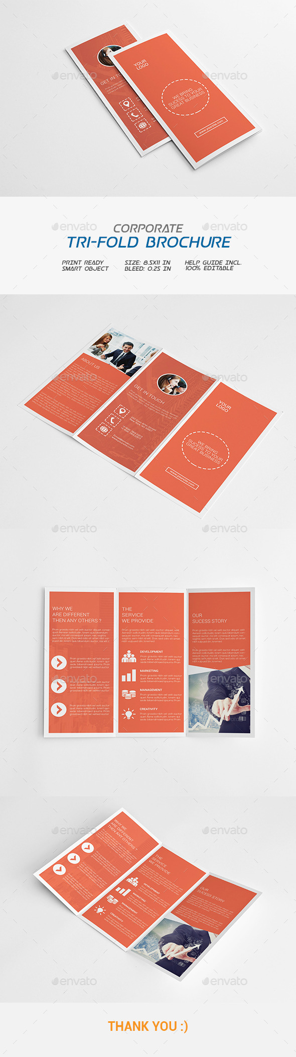 Simple Trifold Brochure - Corporate Brochures