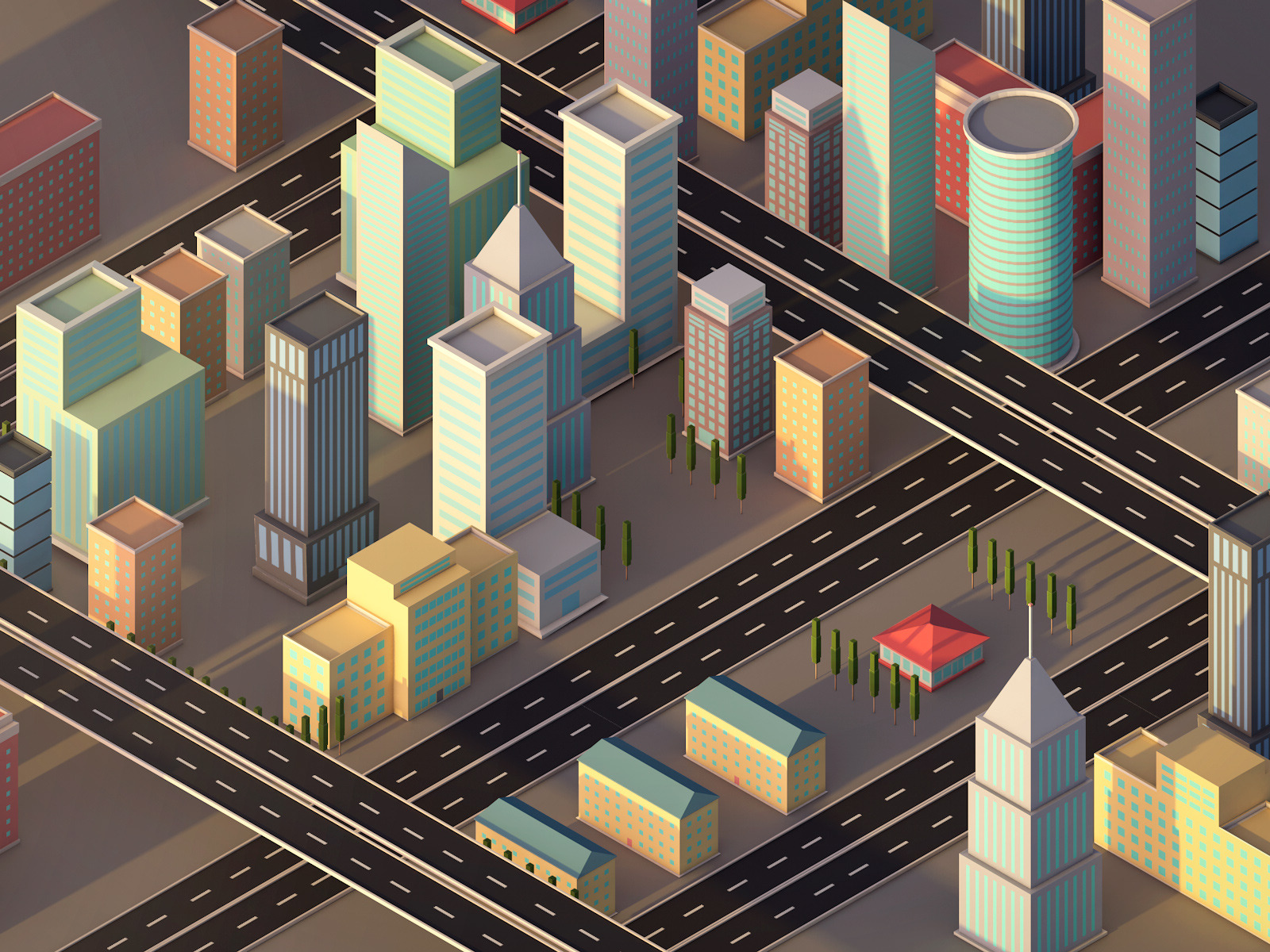 Low Poly City Pack 1 By AntonMoek | 3DOcean