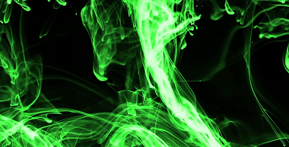 Green Neon Light Ink Smoke