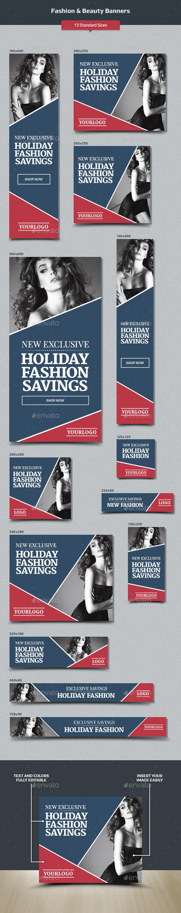 Fashion & Beauty Banners - Banners & Ads Web Elements