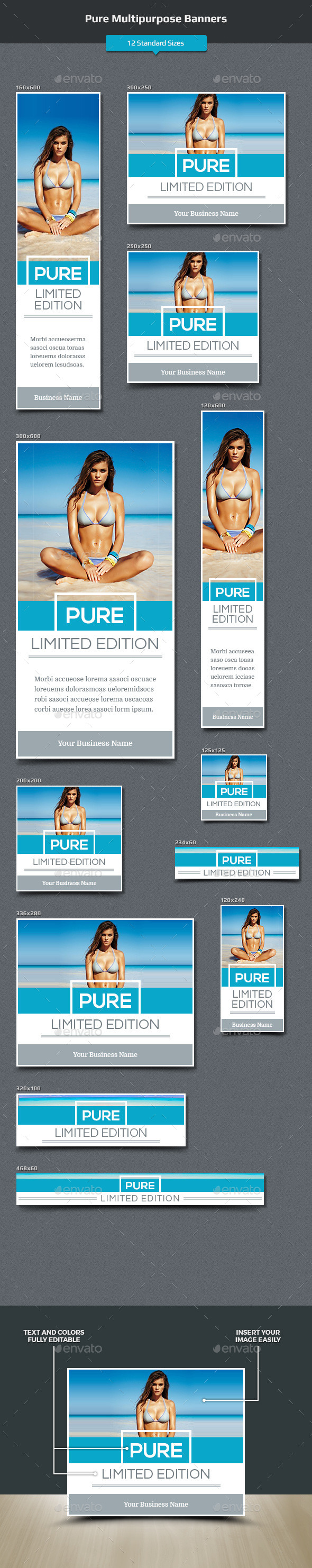 Pure Multipurpose Banners - Banners & Ads Web Elements