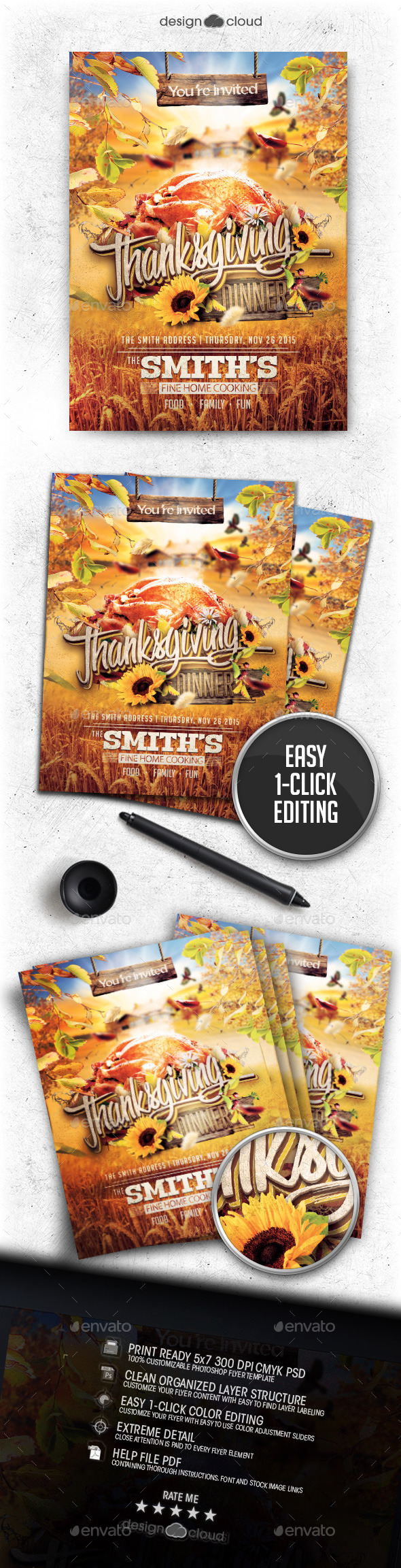 Thanksgiving Dinner Invite Flyer Template Thanksgiving Dinner Invite Flyer Template