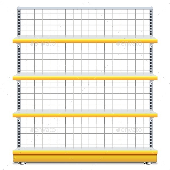 Vector Supermarket Shelves - Retail Commercial / Shopping