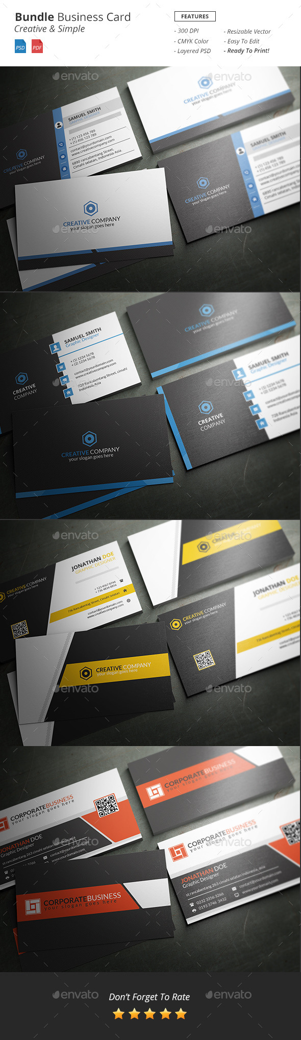 Bundle Business Card - Business Cards Print Templates