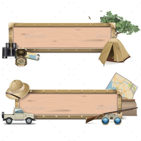Vector Safari Billboards - Travel Conceptual