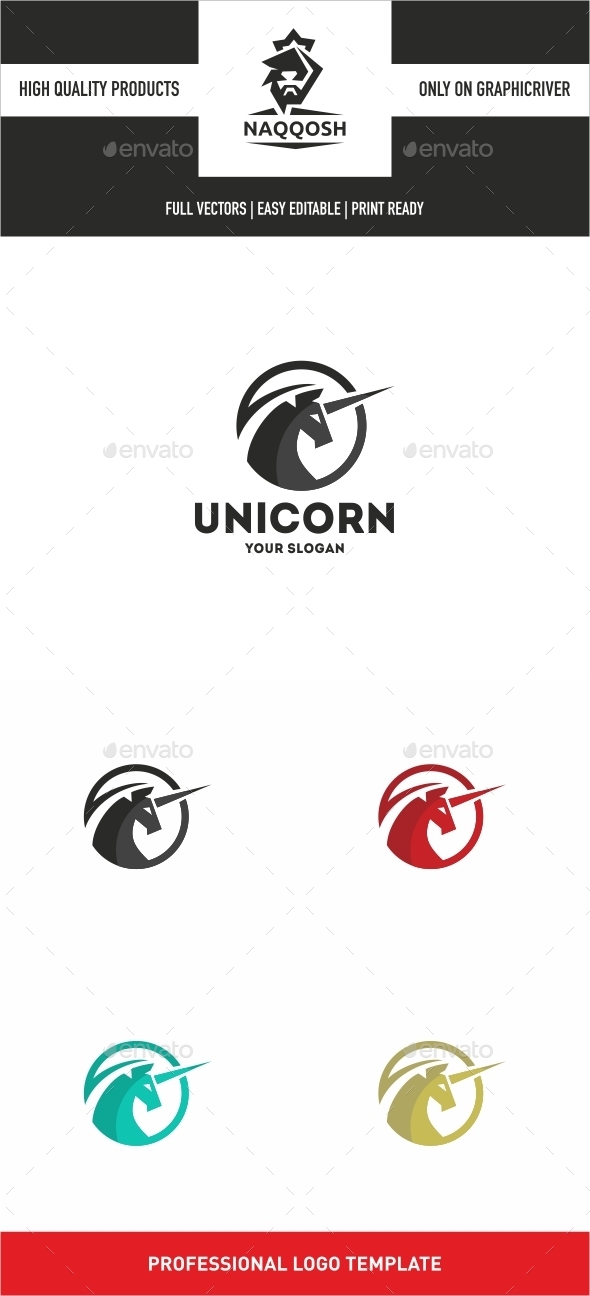 Unicorn - Animals Logo Templates