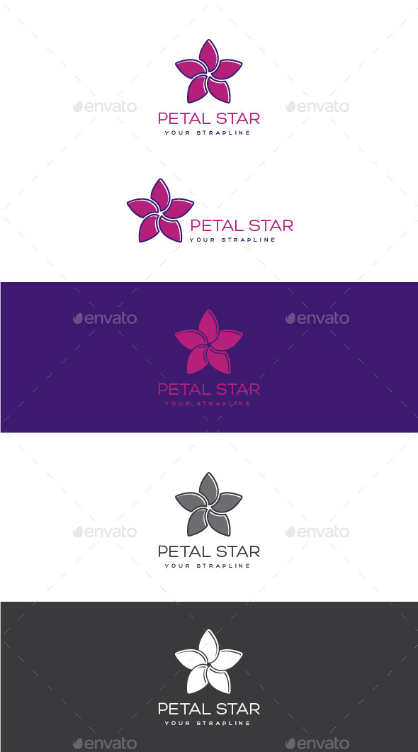 Petal Star Logo - Nature Logo Templates