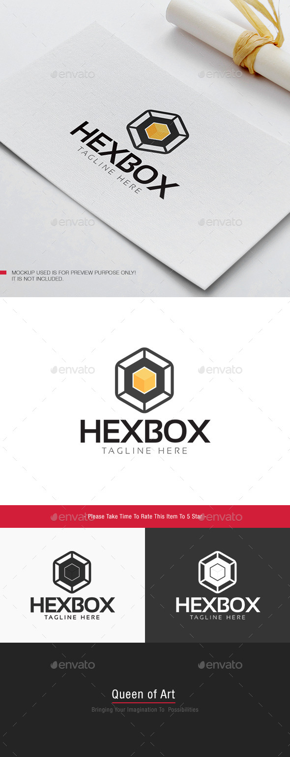 Hex Box Logo - Objects Logo Templates