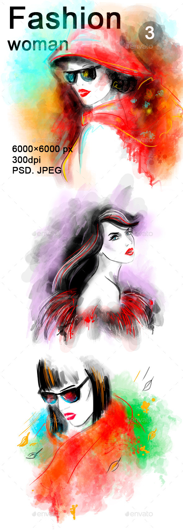 Fashion Woman - People Illustrations
