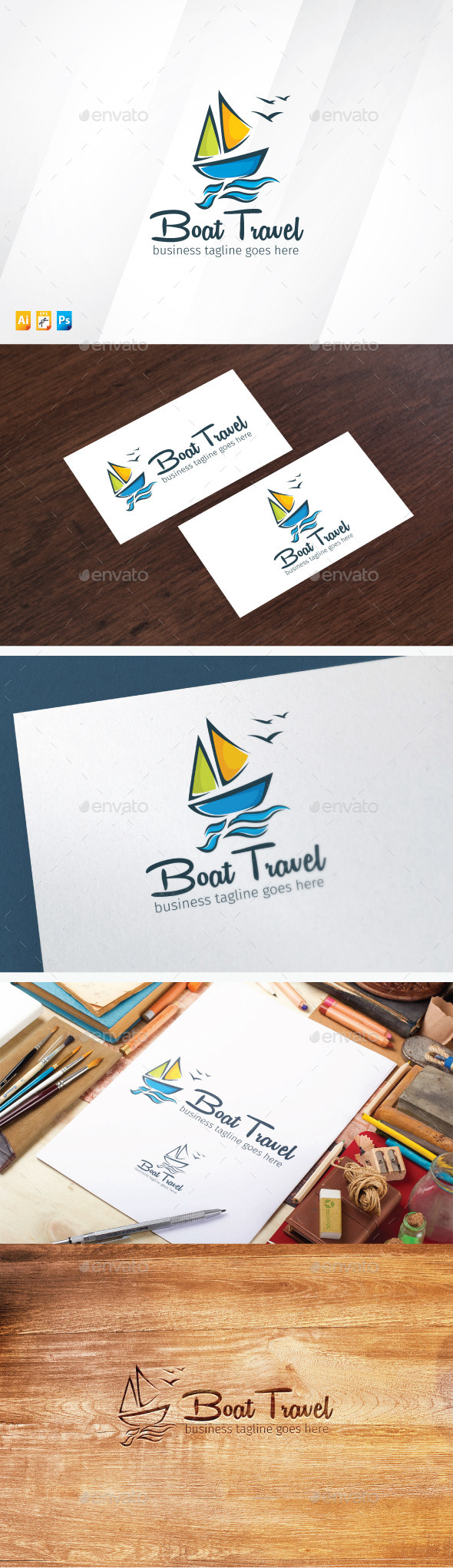Boat Travel Logo - Objects Logo Templates