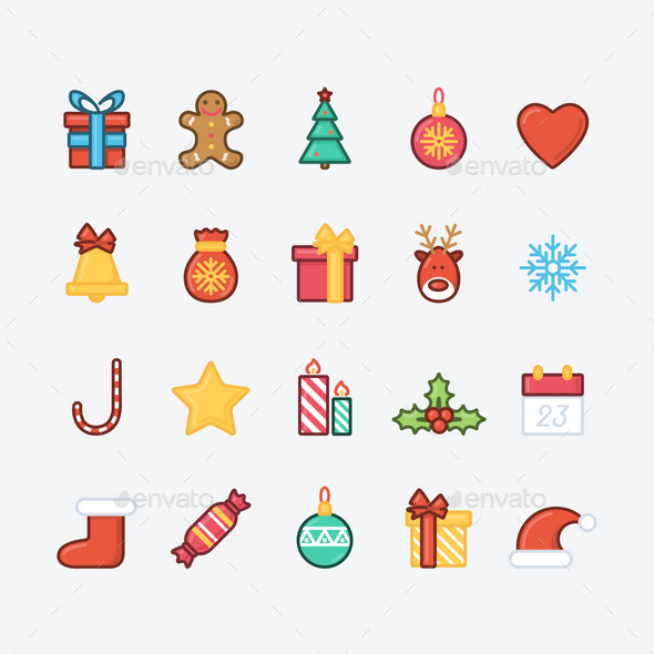 20 Christmas Icons - Christmas Seasons/Holidays