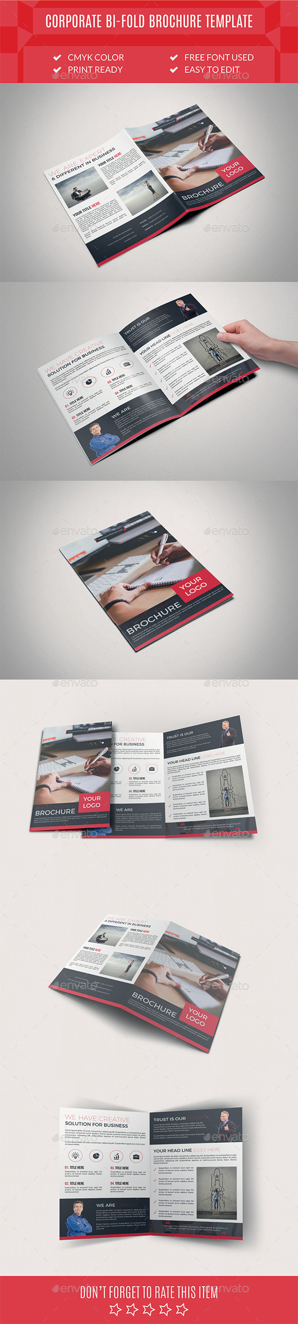 Corporate Bi-Fold Brochure Template - Corporate Brochures