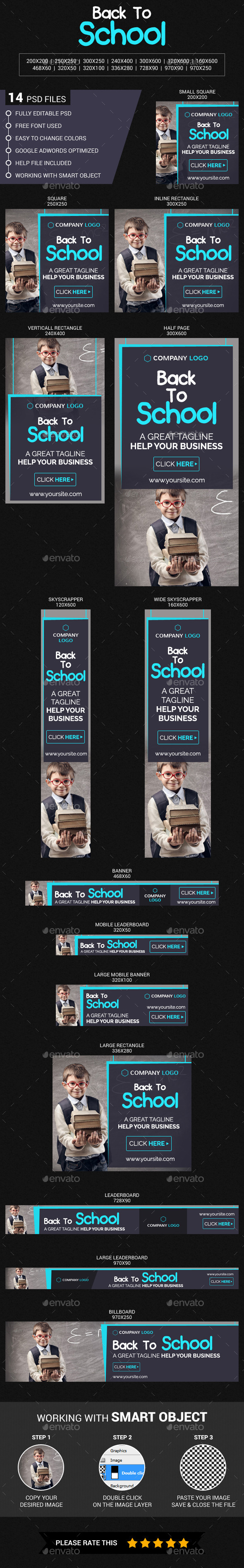 Back To School - Banners & Ads Web Elements