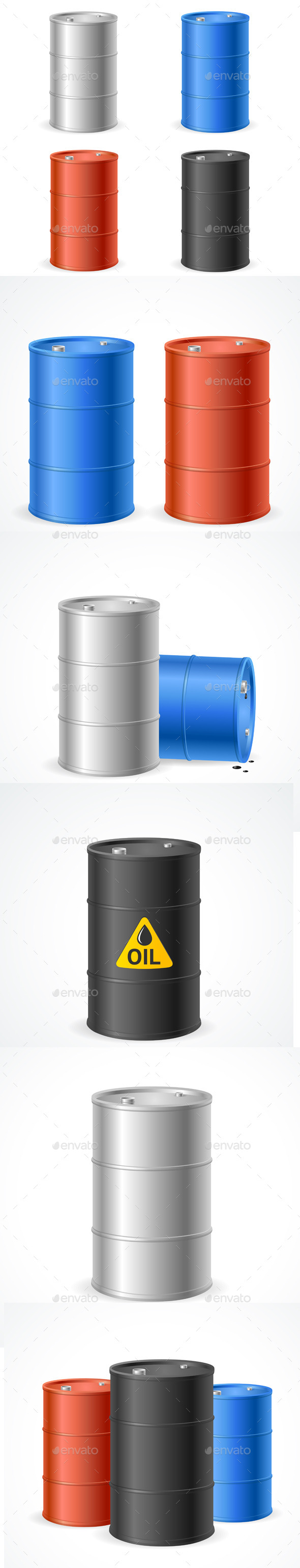 Oil Barrel Drum Collection - Man-made Objects Objects