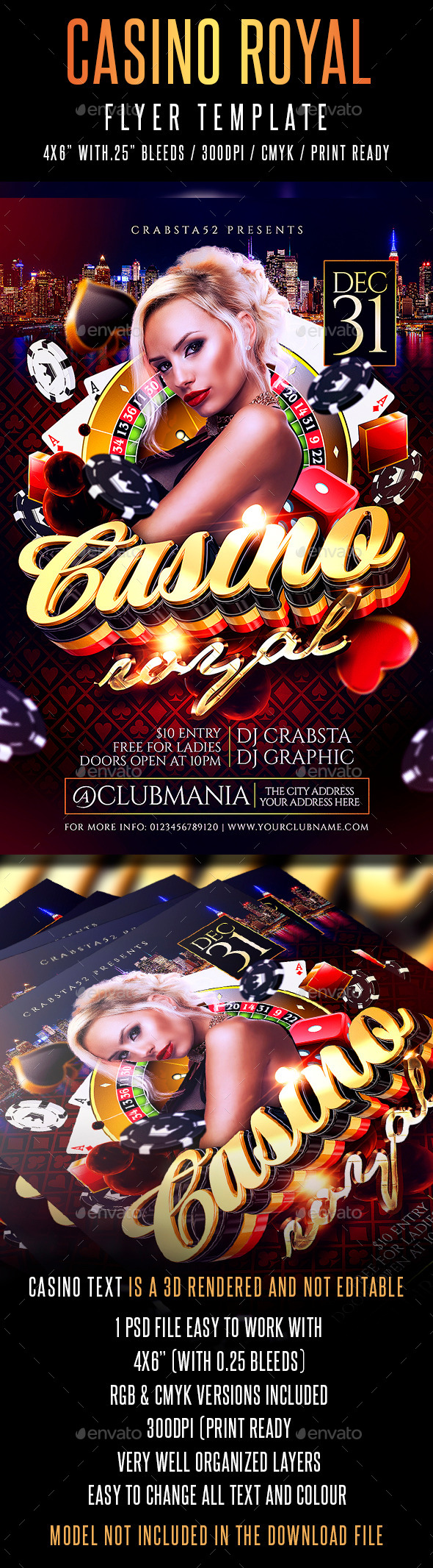 Casino Royal Flyer Template - Events Flyers