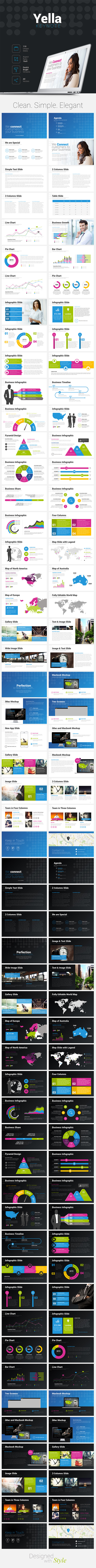 Yella Keynote Template - Keynote Templates Presentation Templates