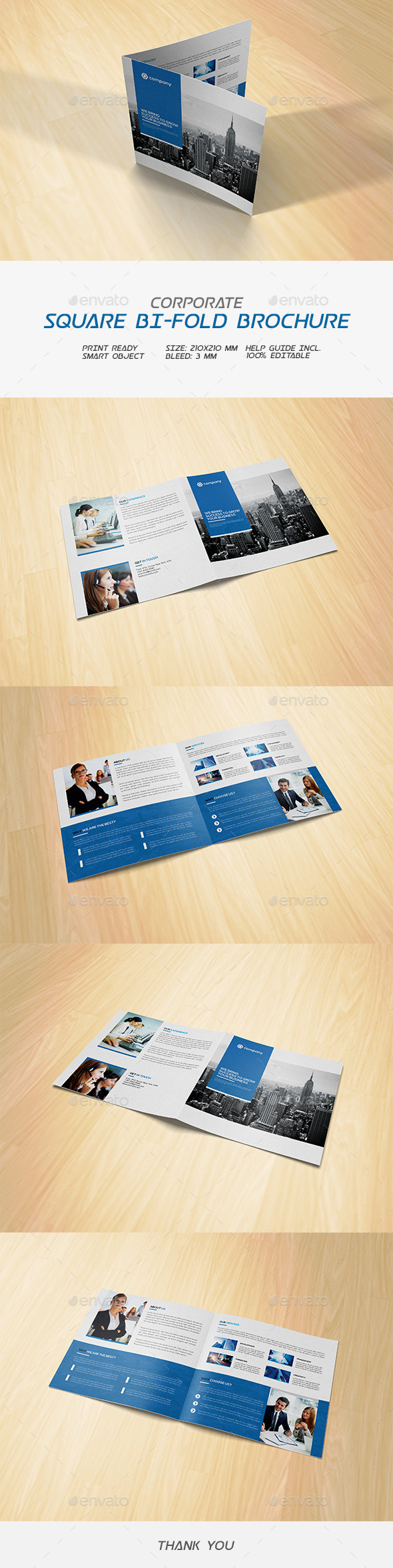 Square Corporate Bifold Brochure - Corporate Brochures