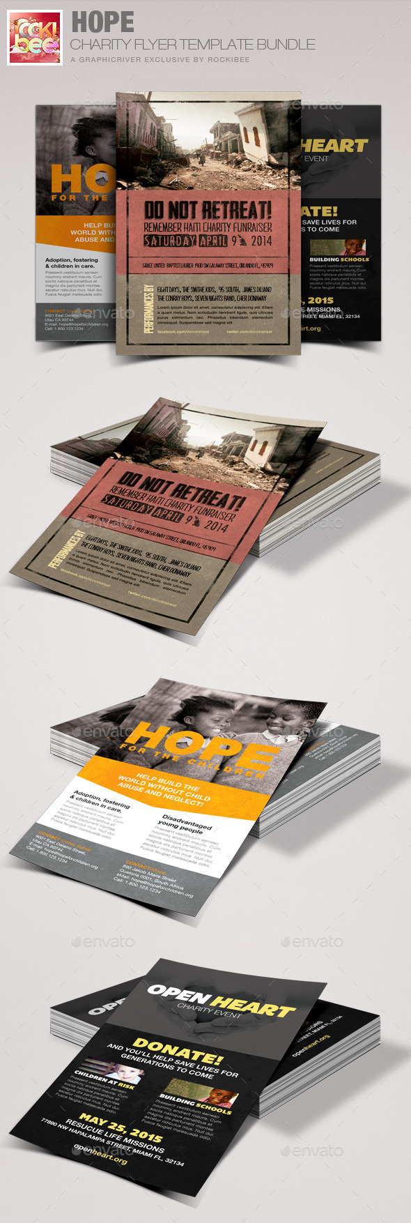 Hope Charity Flyer Template Bundle - Events Flyers