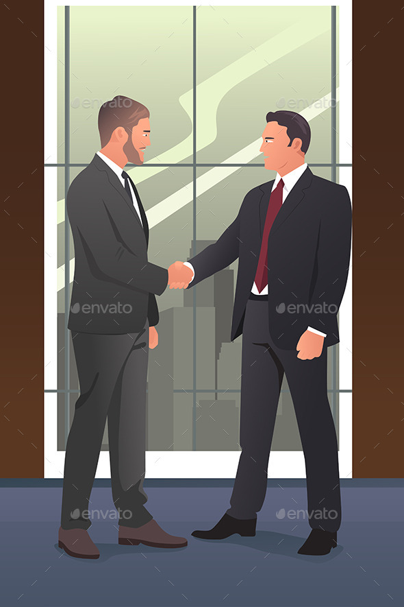 Businessmen Shaking Hands - Business Conceptual
