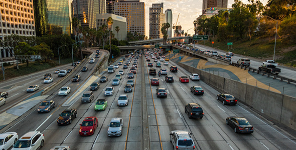 Downtown Los Angeles Traffic Rush Hour alt