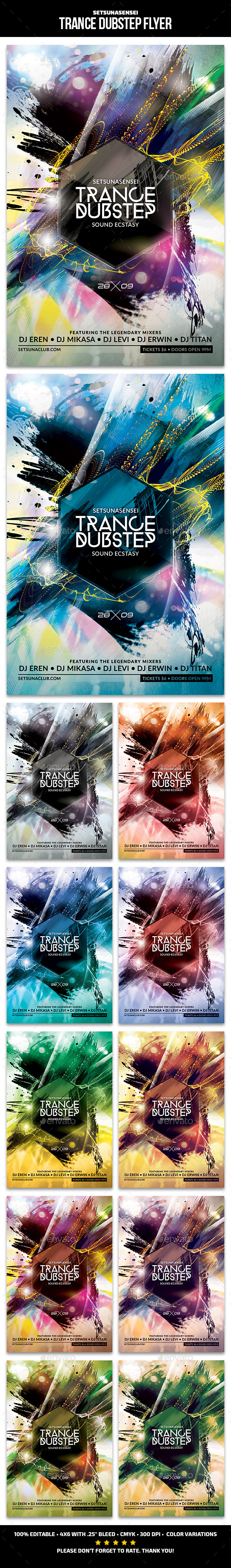 Trance Dubstep Flyer - Clubs & Parties Events