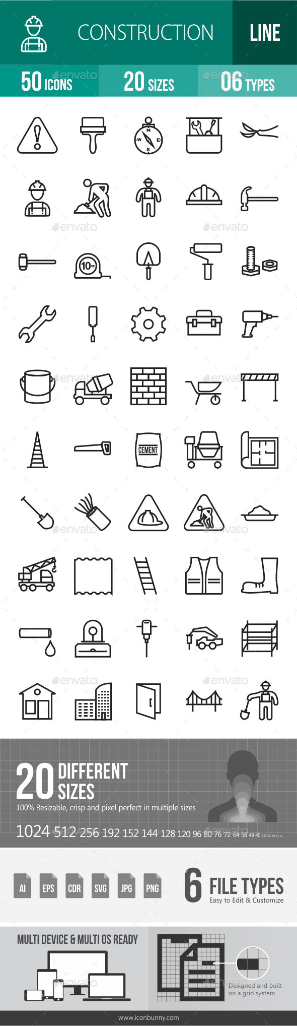 Construction Line Icons - Icons