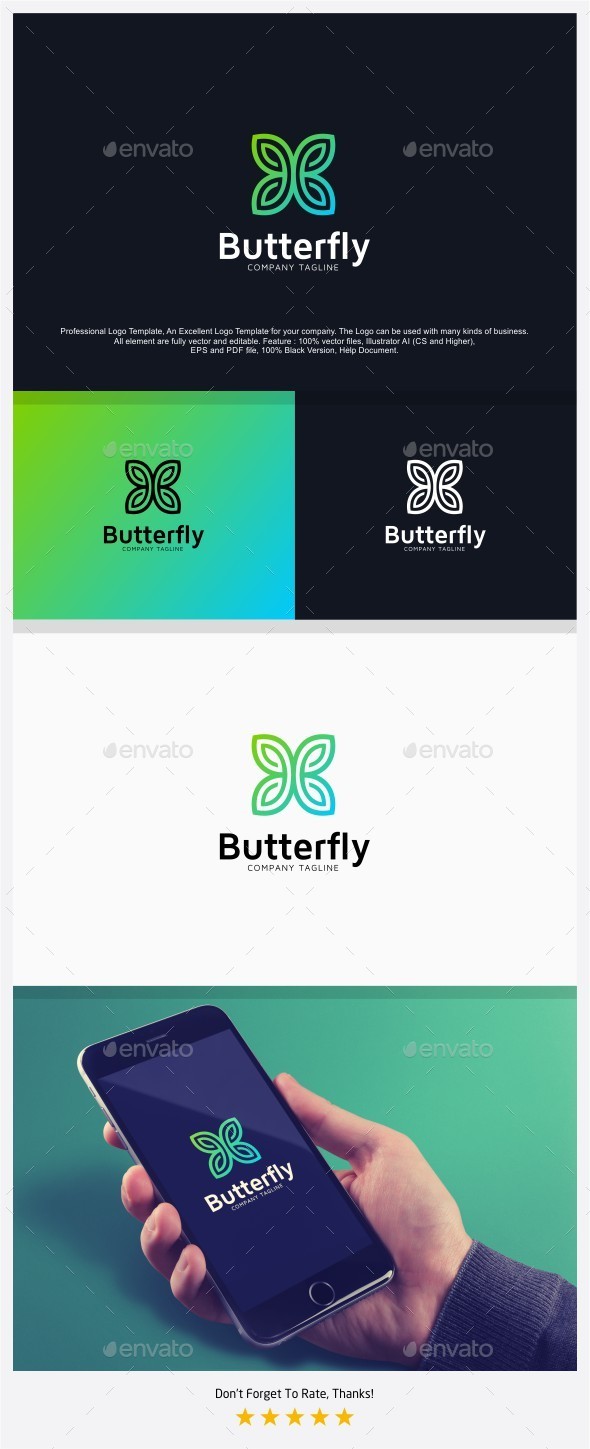 Butterfly - Fashion Logo - Abstract Logo Templates