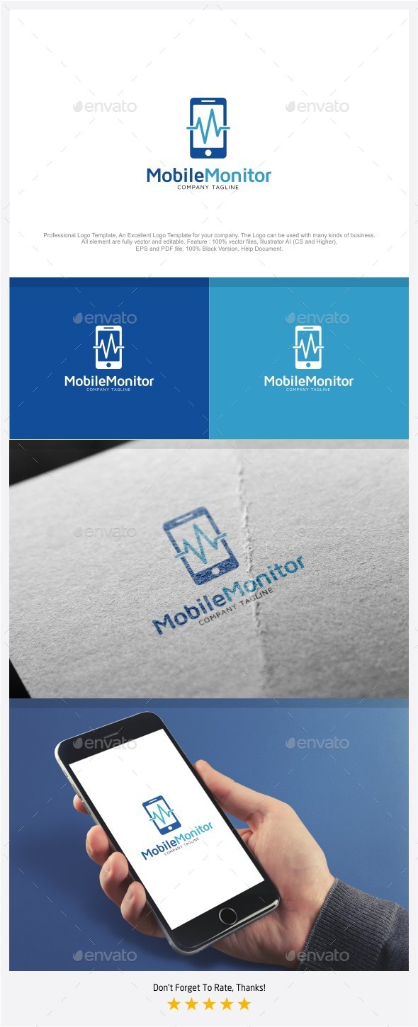 Mobile Monitor - Mobile Medic Logo - Objects Logo Templates