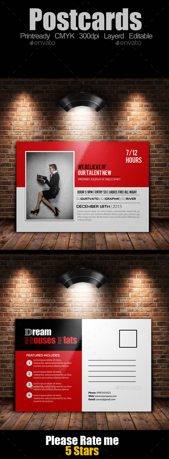 Multi Use Business Post Cards Template - Cards & Invites Print Templates