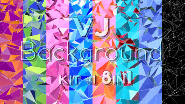 VJ Color Polygon Backgrounds kit 1