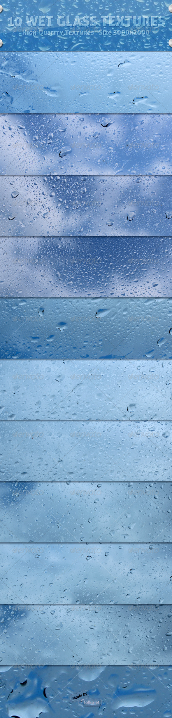 Wet Glass Textures - Liquid Textures