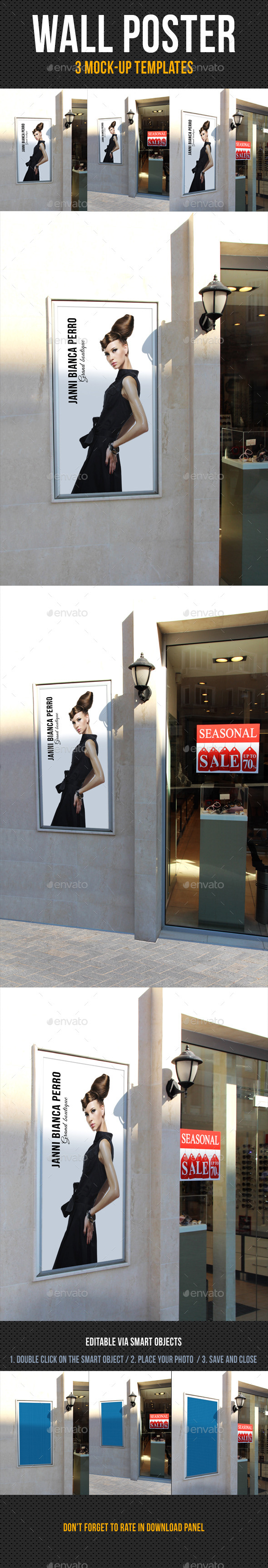 Wall Poster Mock-Up Pack - Product Mock-Ups Graphics