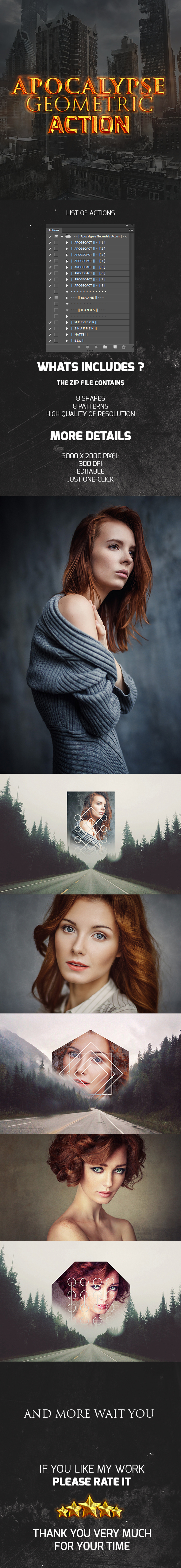 Apocalypse Geometric Action - Photo Effects Actions