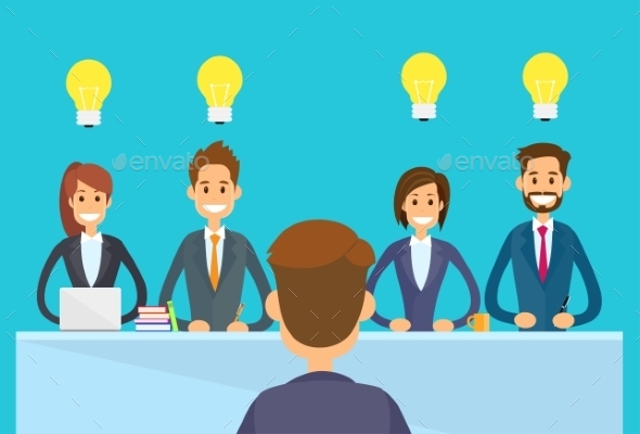 Business People Idea Concept Light Bulb Sitting - Concepts Business