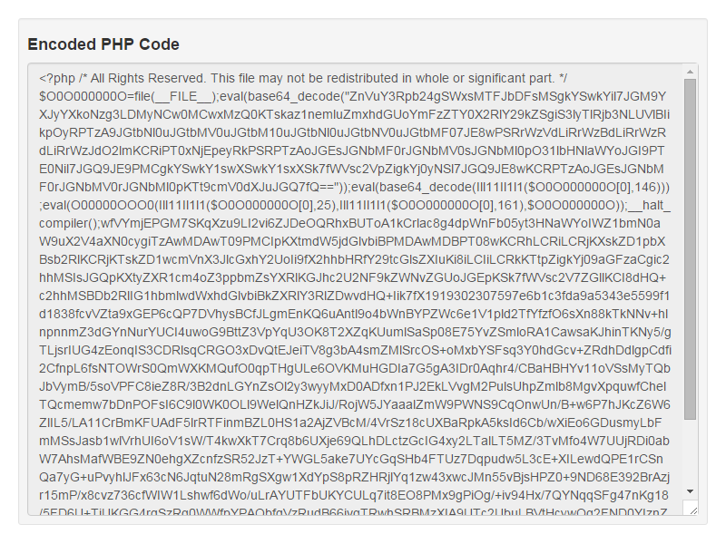 Online php encoder