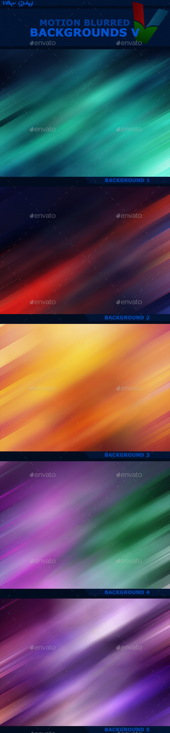 Motion Blurred Backgrounds V - Abstract Backgrounds