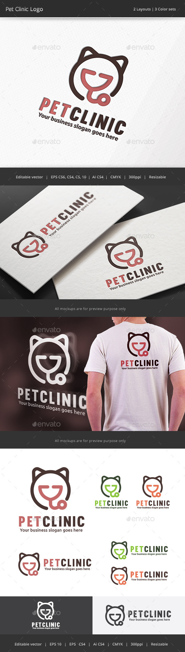 Pet Clinic Logo - Abstract Logo Templates