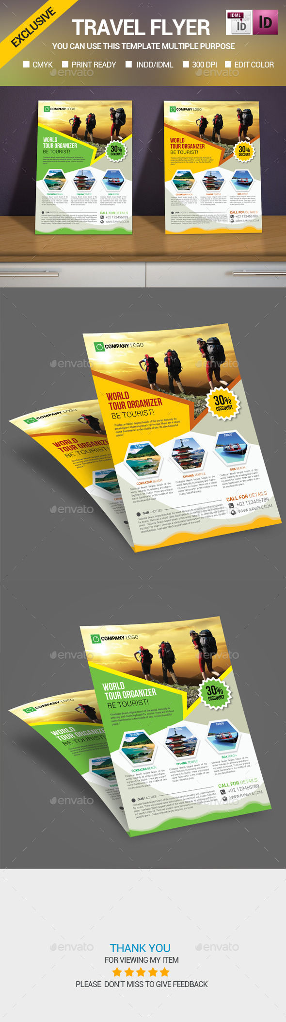 Travel/Tour flyer Template - Print Templates