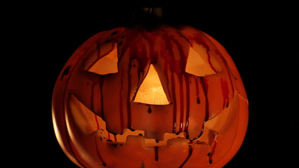 Bloody  Halloween Pumpkin Head