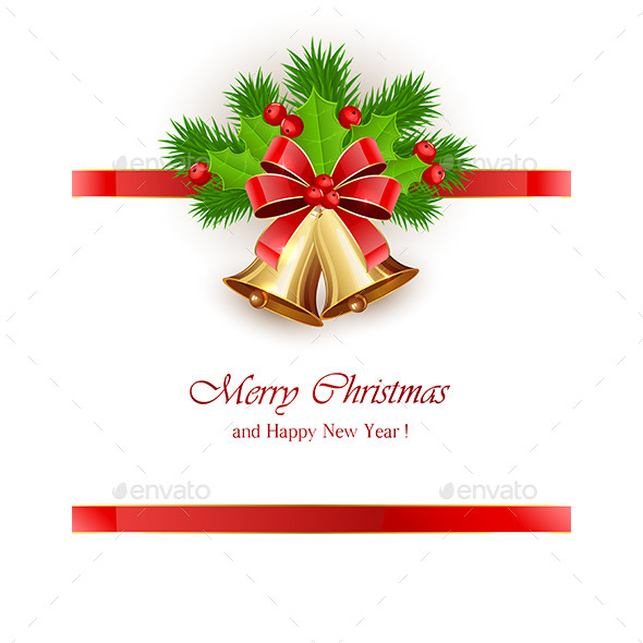 Christmas Bells with Red Ribbon Christmas Bells with Red Ribbon