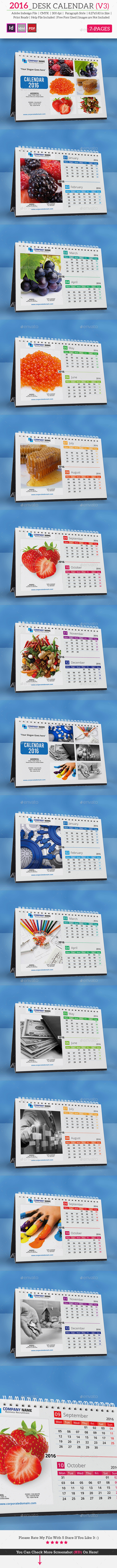 2016_Desk Calendar V3 - Calendars Stationery