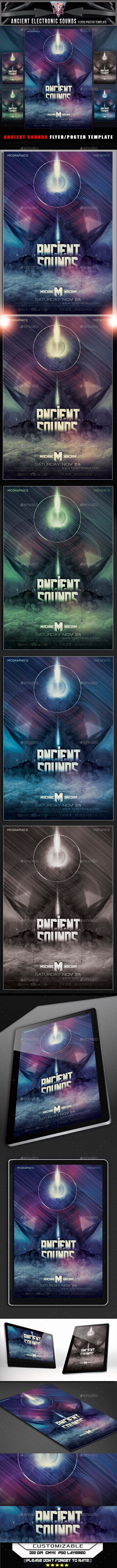 Ancient Electronic Sounds Flyer Template - Flyers Print Templates