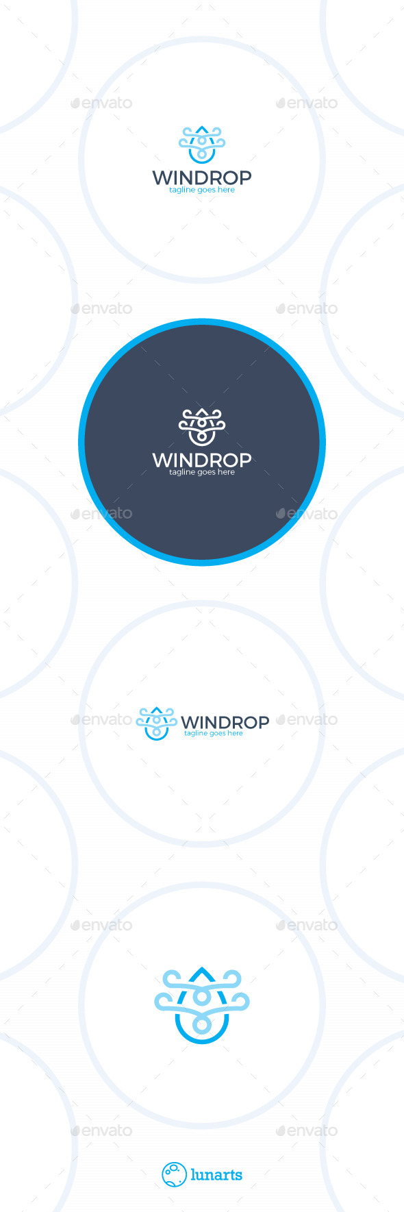 Wind Drop Logo - Water Line