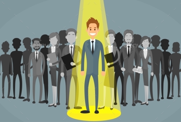 Businessman Spotlight Human Resource Recruitment Businessman Spotlight Human Resource Recruitment