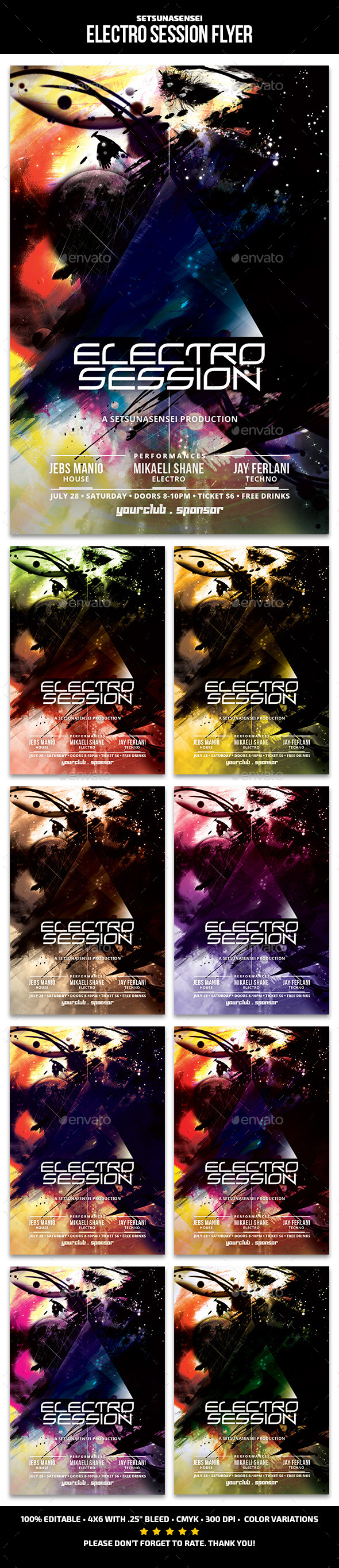 Electro Session Flyer Electro Session Flyer