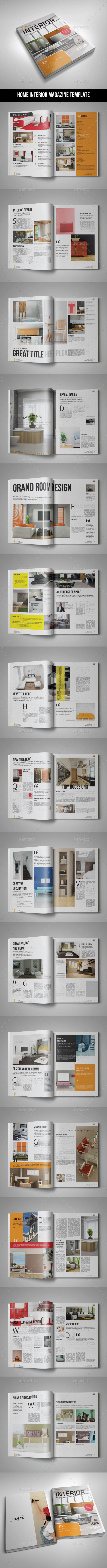 42 Pages | Homme Interior Magazine Template - Magazines Print Templates