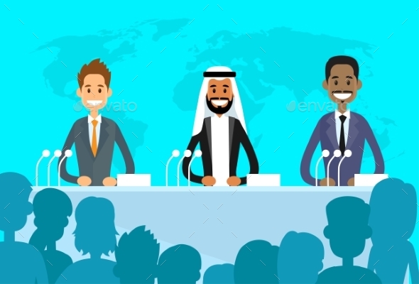Conference International Mix Race Ethnic Leaders - Concepts Business