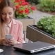 Girl Using Her Mobile Phone In Cafe - VideoHive Item for Sale