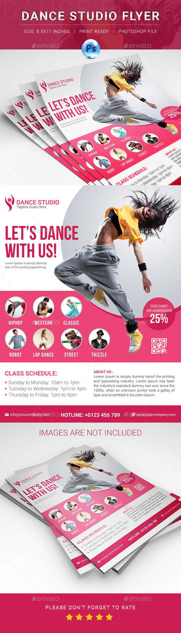 dance studio flyer by elite designer graphicriver dance studio flyer